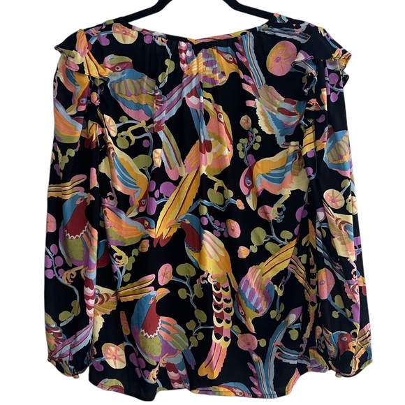 NEW NWOT Banjanan Elise Blouse In Jet Tropical Print - Picture 7 of 10
